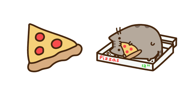 Pusheen and Pizzacustom cursor pack