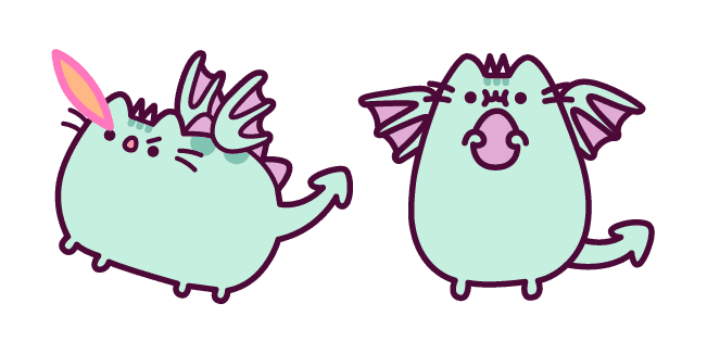 Pusheen as Dragnosheencustom cursor pack