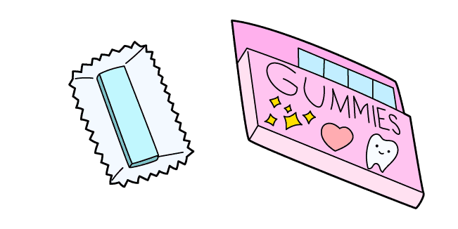 VSCO Girl Blue Bubble Gumcustom cursor pack