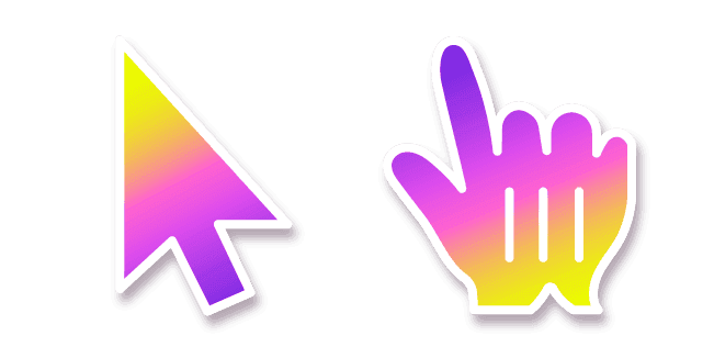 Yellow Purple Gradientcustom cursor pack