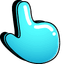 Aqua Cute pointer cursor