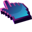 Dark Blue Abstract pointer cursor