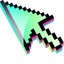 Modern Green Pixel default cursor