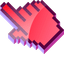 Red Pixel Revival pointer cursor