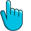 Sky Blue pointer cursor
