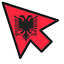 Albania Flag default cursor