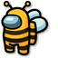 Bee Character Crewmate pointer cursor