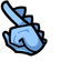 Blue Dinosaur Crewmate default cursor