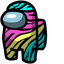 Zebra Pattern Crewmate pointer cursor