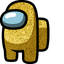 Gold Glitter Crewmate pointer cursor