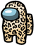 Leopard Art Crewmate pointer cursor