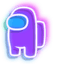 Neon Purple Crewmate pointer cursor