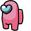 Valentine Delight Crewmate pointer cursor
