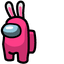 Pink Rabbit Crewmate pointer cursor