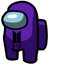 Purple BTS Crewmate pointer cursor