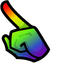 Rainbow Crewmate default cursor