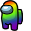 Rainbow Crewmate pointer cursor