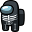 Spooky Skeleton Crewmate pointer cursor