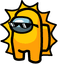 Sun Thug Life Crewmate pointer cursor