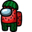 Watermelon Crewmate pointer cursor