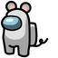 White Fan Art Crewmate pointer cursor