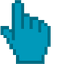 Aquamarine pointer cursor