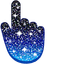 Black Blue Glitter pointer cursor