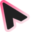 Pink Dissolving on Black default cursor
