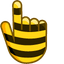 Yellow Black Bee pointer cursor