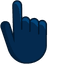 Denim Blue pointer cursor