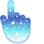 Blue Ocean Glitter pointer cursor