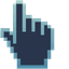 Blue Ocean Pixel pointer cursor