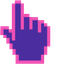 Blue Pink pointer cursor