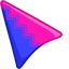 Pink & Blue Cool Blend Custom Cursor default cursor