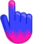 Pink & Blue Cool Blend Custom Cursor pointer cursor