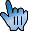 Blue Topaz pointer cursor