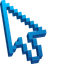 Transparent Blue Pixel default cursor