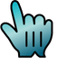 Blue Turquoise pointer cursor