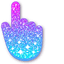 Blue Pink Glitter pointer cursor