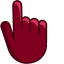 Burgundy pointer cursor
