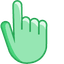 Celadon Green pointer cursor
