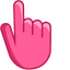 Cerise pointer cursor