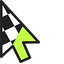 Lime Checkered default cursor