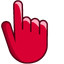Cherry Red pointer cursor