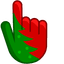 Christmas Green Red pointer cursor