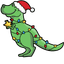 T-Rex Santa pointer cursor