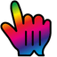Full Rainbow pointer cursor