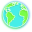 Comet Earth pointer cursor