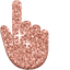 Chic Copper Glitter pointer cursor