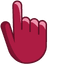 Crimson pointer cursor